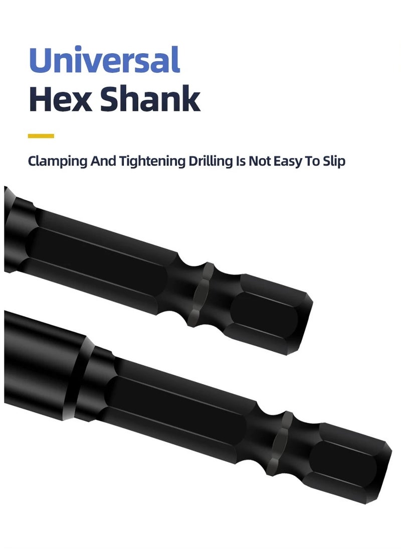 7 Pieces Cross Hex Drill Bit Set For Concrete Porcelain Tile Glass Metal Professional Multifunction Drill Bits Kit Tools Carbide Drills