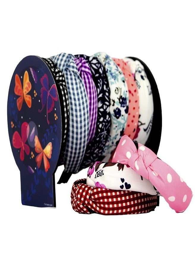 The Rosette Imprint Acrylic Hairband Organiser for Girls - Transparent Headband Display Stand & Storage Holder - Kids Room Décor - Black Butterfly Design - Image 1