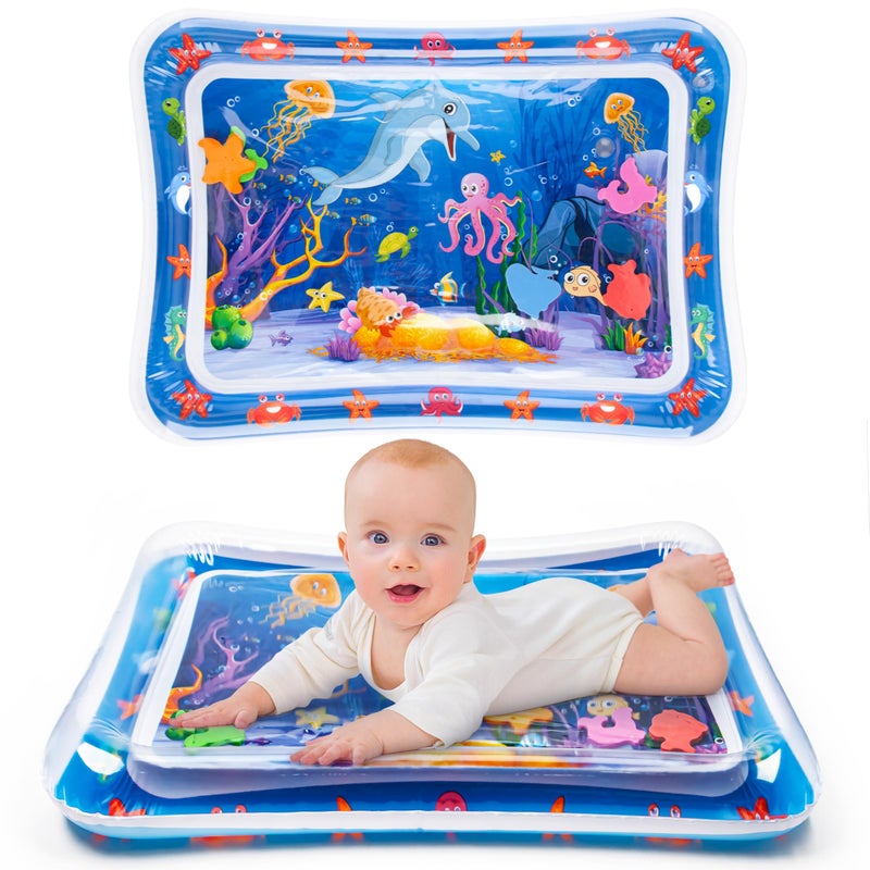 Yeeeasy Tummy Time Water MatInflatable Tummy Time Water Play Mat for Babies Infants and Toddlers 3 to 12 Months Promote Development Toys Baby Gifts
