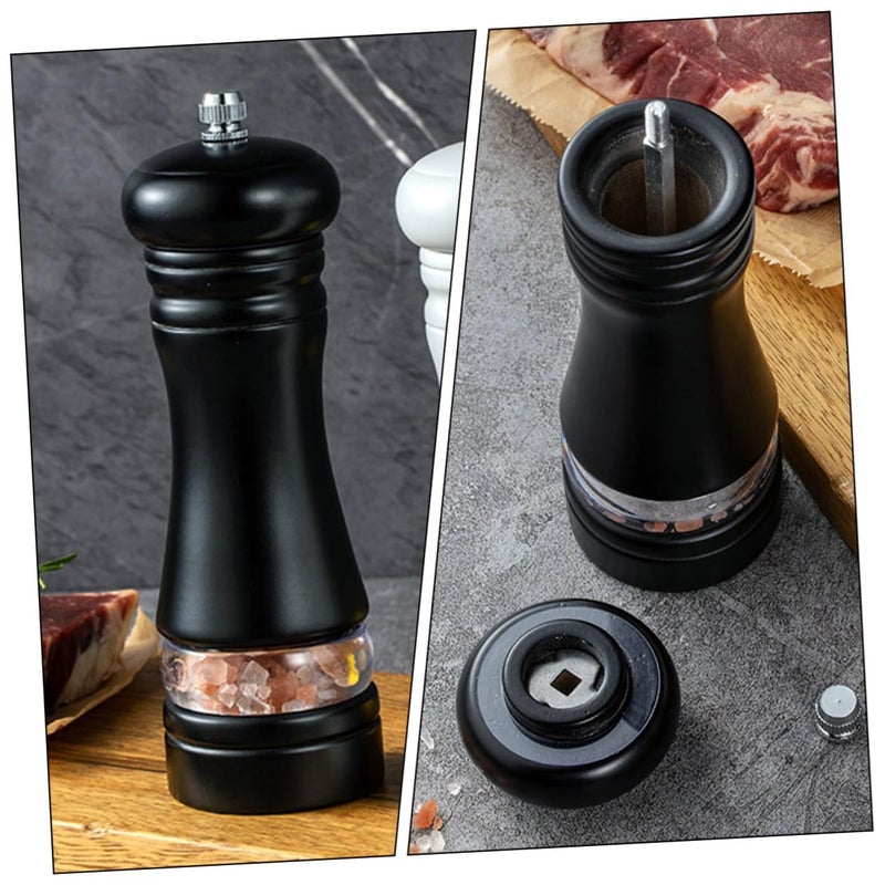 Manual 6 Inch Refillable Pepper Grinder Mill Black Kitchen Cooking Spice Container - Image 5