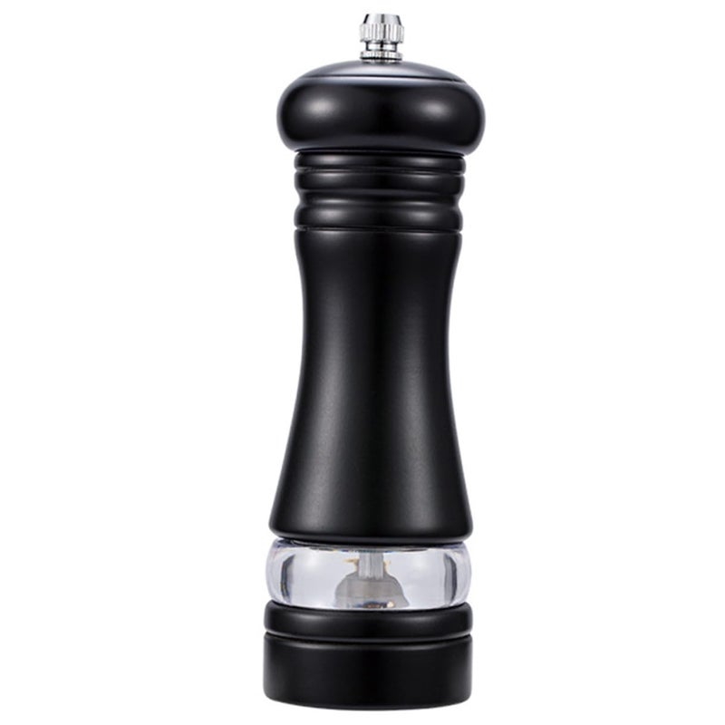 Manual 6 Inch Refillable Pepper Grinder Mill Black Kitchen Cooking Spice Container - Image 2