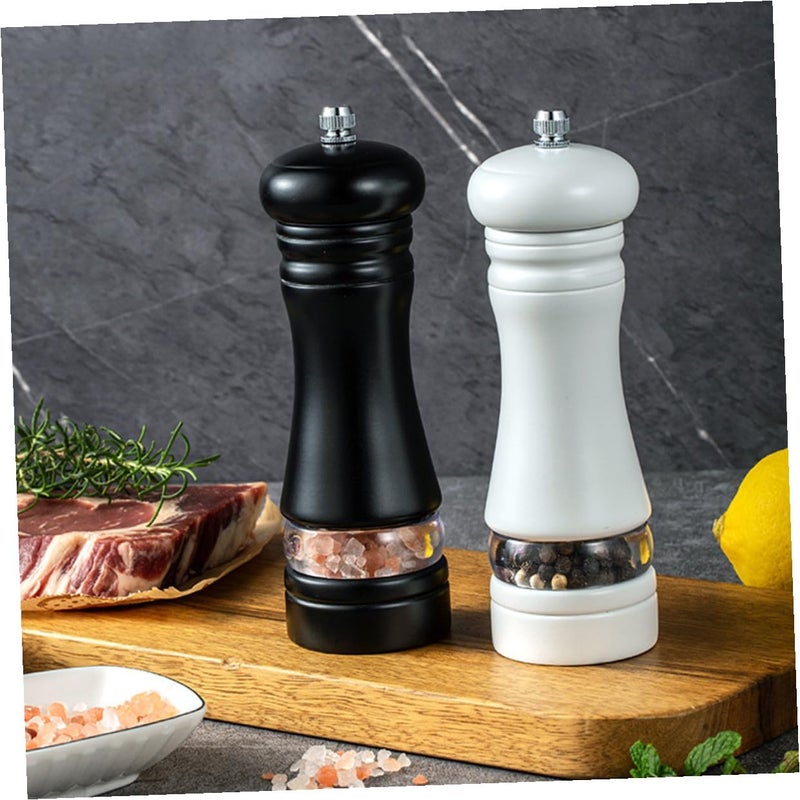 Manual 6 Inch Refillable Pepper Grinder Mill Black Kitchen Cooking Spice Container - Image 4