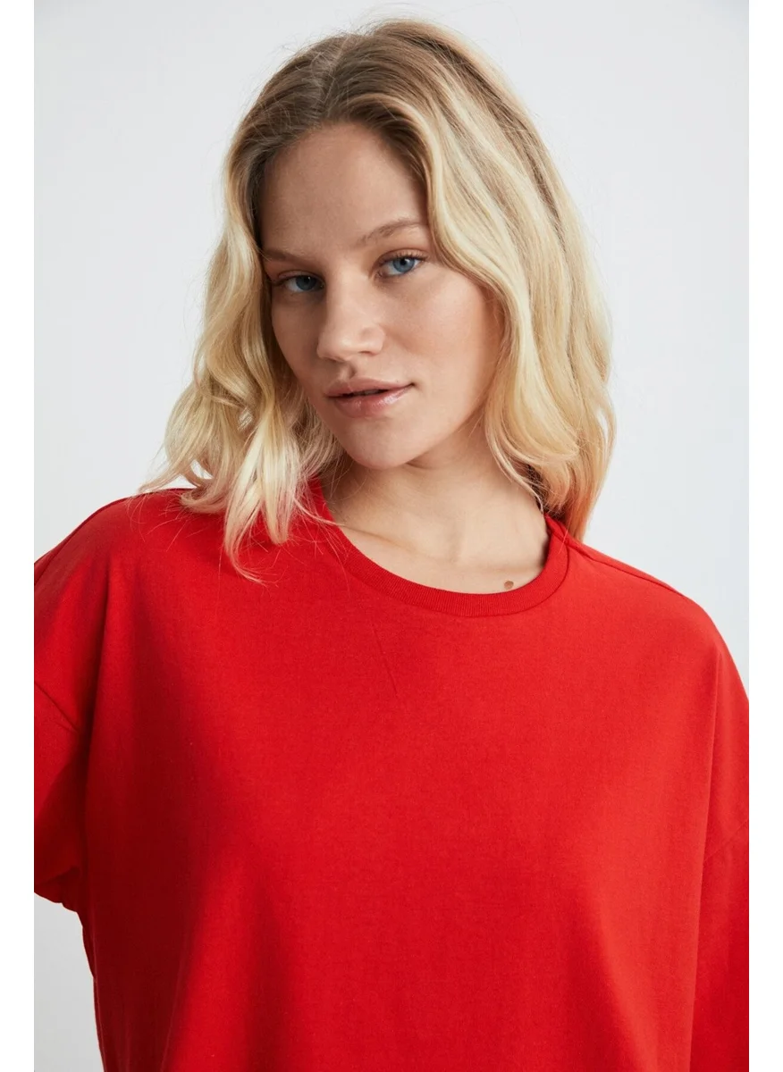GRIMELANGE Lagertha Women's Red T-Shirt