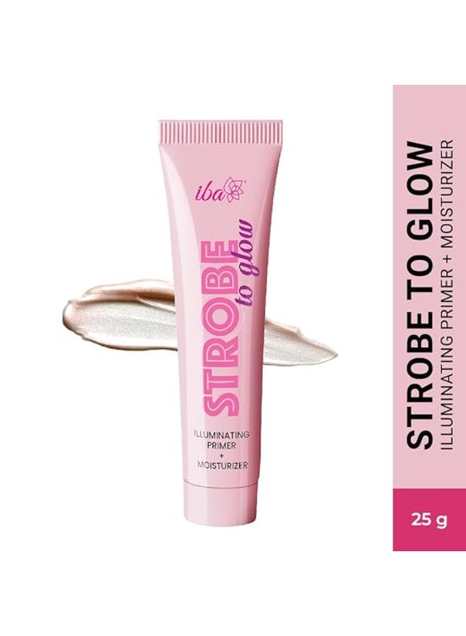 Iba Strobe to Glow Illuminating Primer + Moisturizer, 25gm | Skin Radiance Cream + Highlighter for Face | For Dewy Instant Glow | Boosts Hydration | Enriched Vitamin C | For All Skin Types | Halal Certified & Vegan Makeup - Image 2