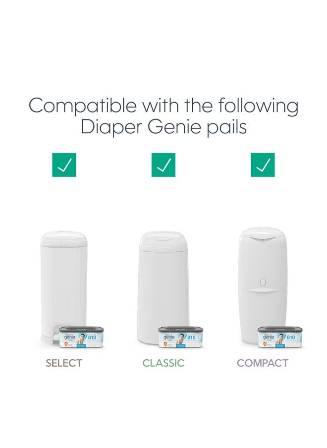 دايبر جيني يمكن لحفاضات Diaper Genie Jumbo Square Refill ذات الفيلم المستمر أن تستوعب ما يصل إلى 810 حفاضات بحجم حديثي الولادة لكل عبوة.  - Image 3