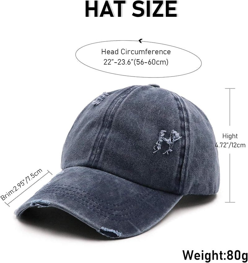 ProMindFun Womens Pony Hat High Ponytail Baseball Cap Girls Messy Bun Caps Camouflage Trucker Bad Hair Day Adjustable Dad Hat - Image 4