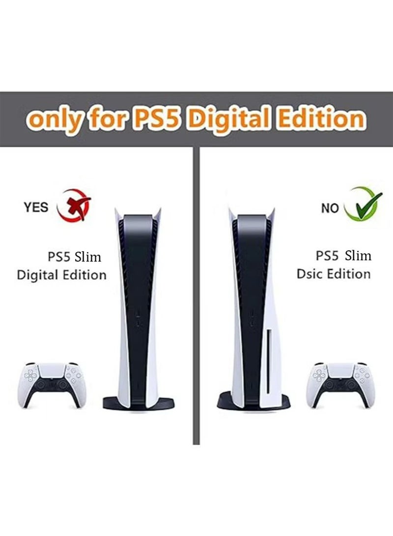 PS5 Slim Optical Drive Version Sticker, Sony PS5 Slim Console Controller Skins Set, Skin Wrap Decal Sticker PS5 Disk Edition, Protective Film Sticker for PS5 Slim Skin HORIZH , Vinyl Sticker Cover - Image 2