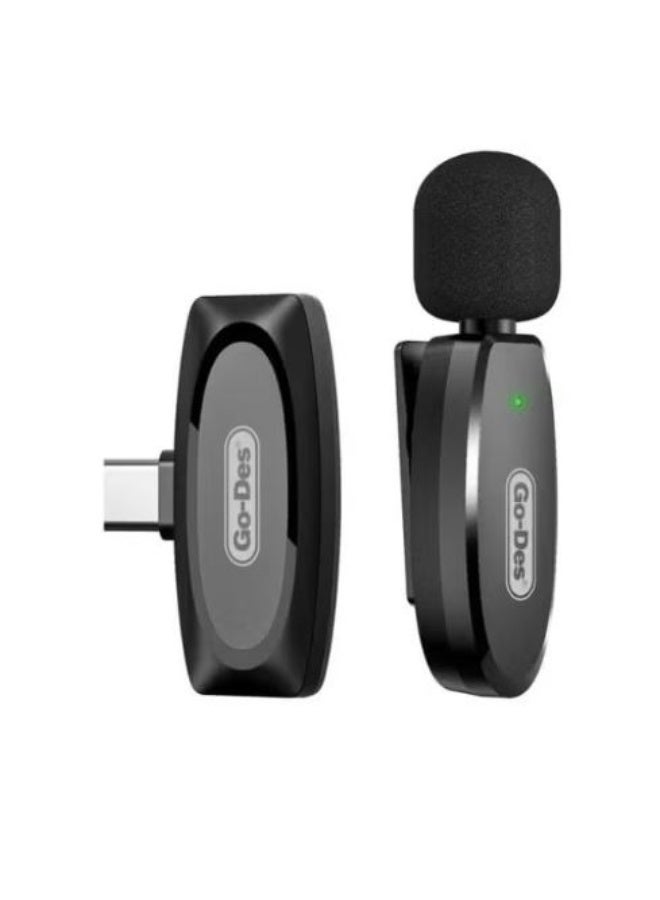 RYN Go-Des Wireless Lavalier Microphone System for Mobile Phones, Portable Clip-On - Black - Image 3