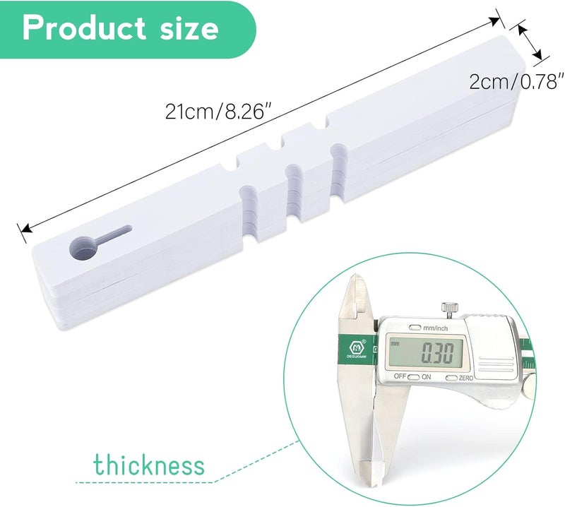 KINGLAKE 200 Pcs White Plastic Plant Tree Tags Nursery Garden Lables 2x20cm Wrap Around Hanging Tags Nursery Garden Stakes Large Writing Surface - Image 2