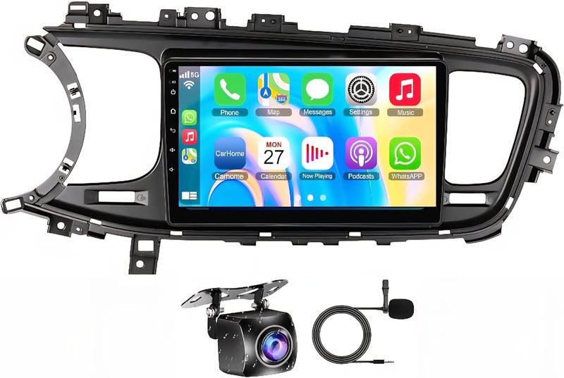 Vierex Fit KIA Optima Car Stereo Optima K5 Android Screen K5 2013-2015 With Apple Carplay Android Auto Wireless WiFi DSP FM&AM BT AHD Camera Included Fast Interface (2+32GB Carplay 4CORE) - Image 1