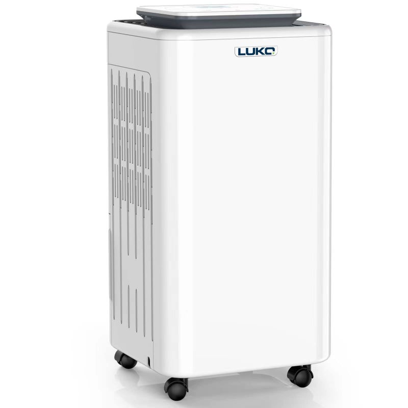 LUKO LUKO 2000 Sq Ft Dehumidifiers for Large Room and Basements 30 Pints Dehumidifier with Drain Hose Auto or Manual Drainage 0528 Gallon Water Tank Auto Defrost Dry Clothes Function 24H Timer 
