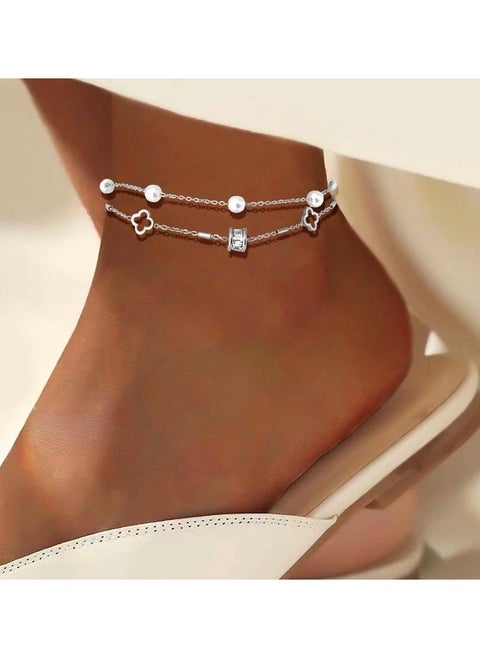 Silver Plated Stainless Steel Anklet