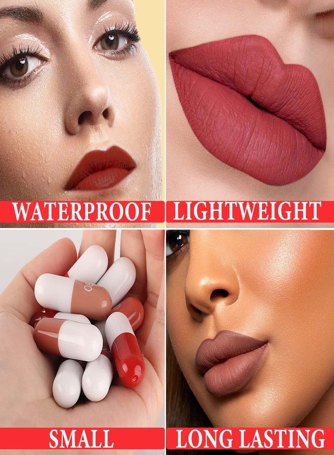 DuoZeng 18 Pcs Capsule Pills Lipstick,Mini Matte Makeup Lipstick Set Long Lasting Waterproof Cute Lip Stick Capsules Matte Lipstick Lip Stain Set Velvet Mini Pill Shaped Lipstick Set - Image 4