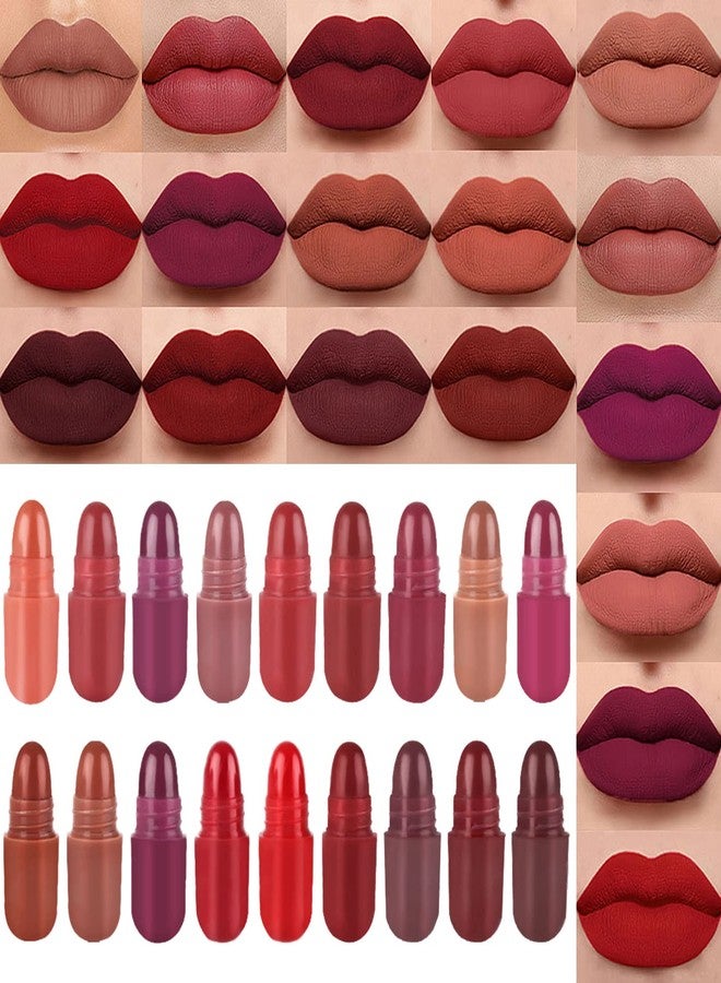 DuoZeng 18 Pcs Capsule Pills Lipstick,Mini Matte Makeup Lipstick Set Long Lasting Waterproof Cute Lip Stick Capsules Matte Lipstick Lip Stain Set Velvet Mini Pill Shaped Lipstick Set - Image 1