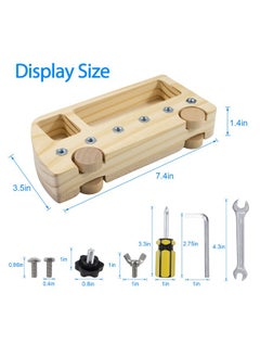 kizh Montessori Screwdriver Board Set Toddler Real Tools Wooden Montessori Toys With Bolt Toddler Fine Motor Skill Construction Building Stem Sensory Toy Preschool Classroom Learning For 3 4 5 Year Olds  - Image 2