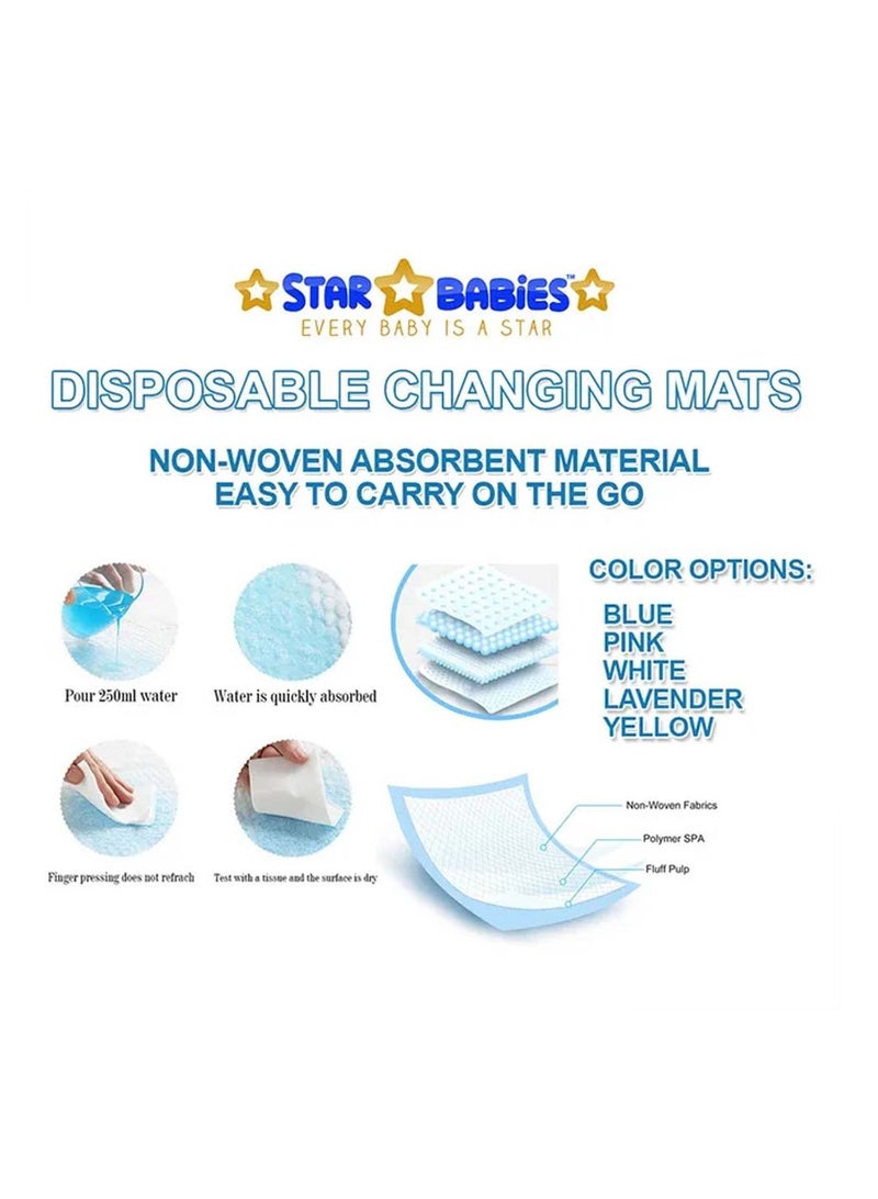 STAR BABiES Star Babies - Combo Pack of 2- Disposable Changing Mat Pack of 12 with Scented Bag (5 Pcs w/Dispenser) - Black  - Image 3
