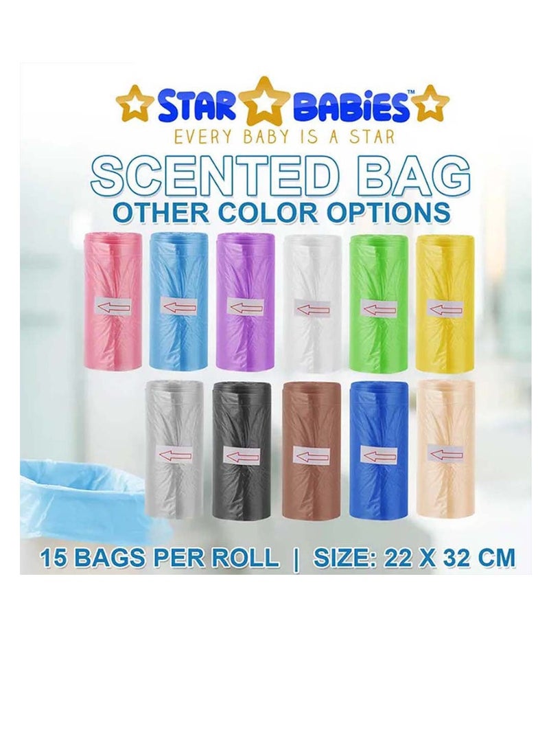 STAR BABiES Star Babies - Combo Pack of 2- Disposable Changing Mat Pack of 12 with Scented Bag (5 Pcs w/Dispenser) - Black  - Image 4