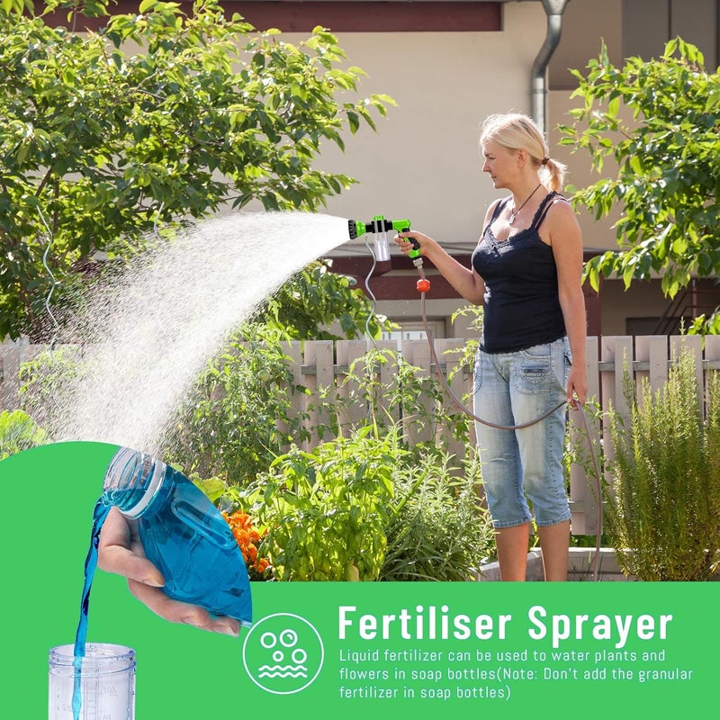 StaiBC Garden Hose Nozzle, 8-Way Spray Pattern with Soap Dispenser, ABS Plastic, Needle Valve, Garden Hose Accessory - Image 4