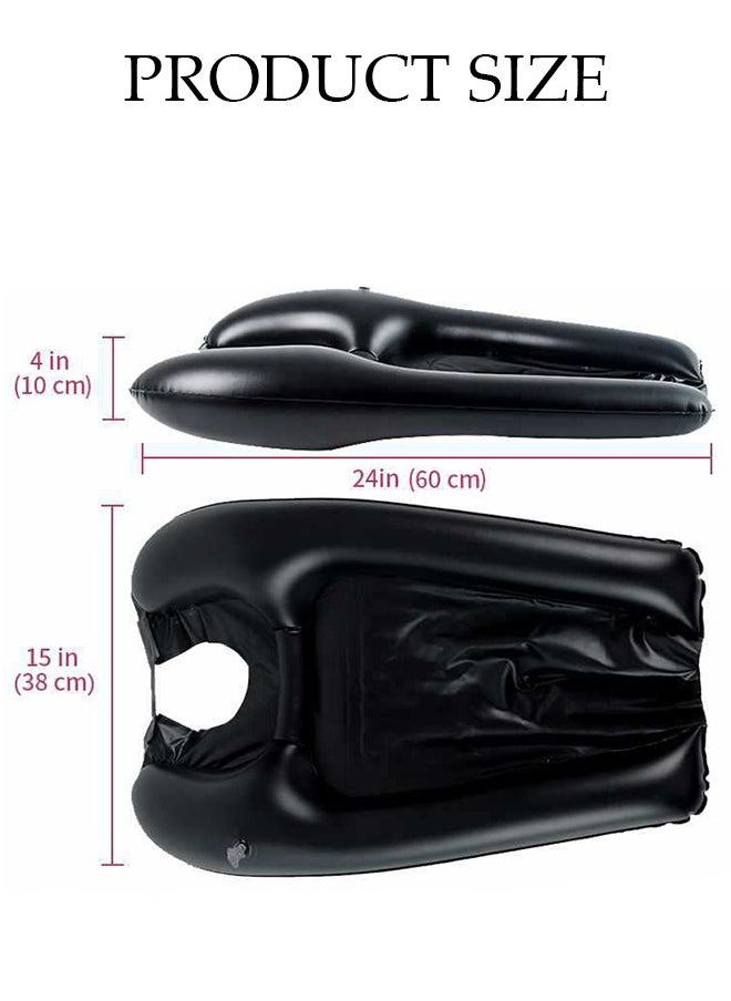 DUNISO Inflatable Hair Washing Tray for Sink at Home, Portable Shampoo Basin, Inflatable Shampoo Bowl Bed Washing Basin for Elderly, Disabled, Injured, Pregnant etc  - Image 4