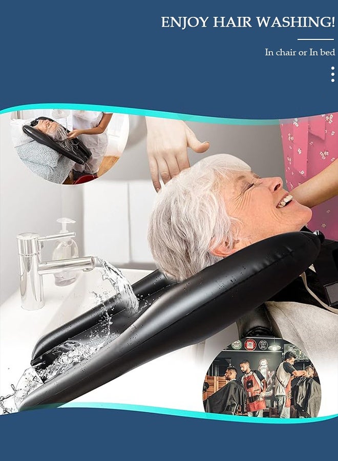 DUNISO Inflatable Hair Washing Tray for Sink at Home, Portable Shampoo Basin, Inflatable Shampoo Bowl Bed Washing Basin for Elderly, Disabled, Injured, Pregnant etc - Image 5