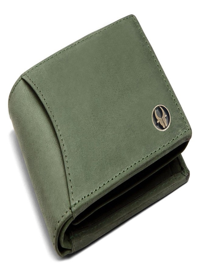 WildHorn Rfid Protected Leather Wallet For Men, Green Hunter - Image 3