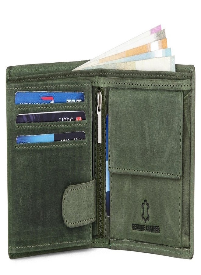 WildHorn Rfid Protected Leather Wallet For Men, Green Hunter - Image 4