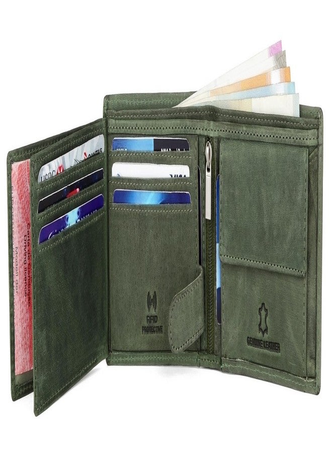 WildHorn Rfid Protected Leather Wallet For Men, Green Hunter - Image 5