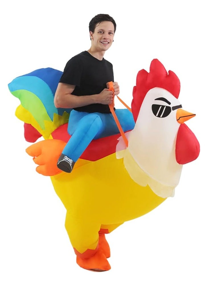 Joshberg Inflatable Rooster Cosplay Costume, Adult For Men Women Blow up Costumes  - Image 2