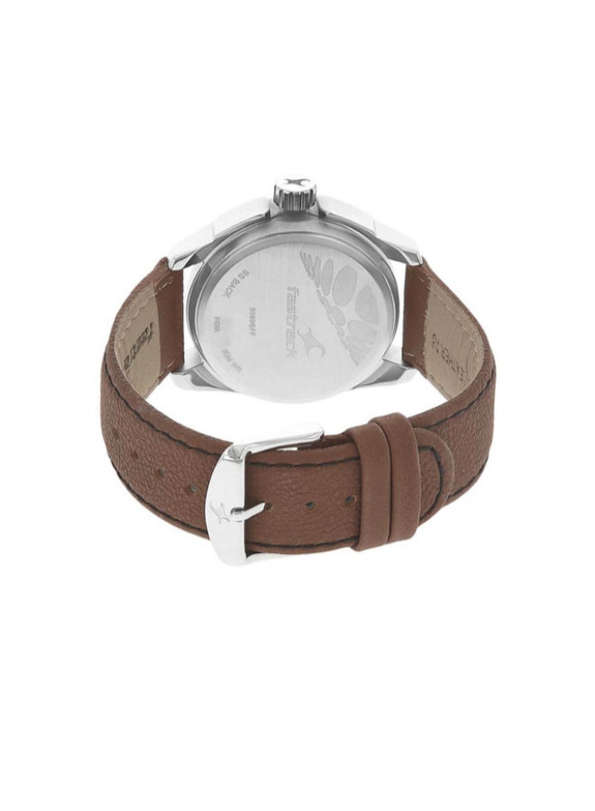 fastrack Men Leather Analog Watch 3089SL05 - Image 4