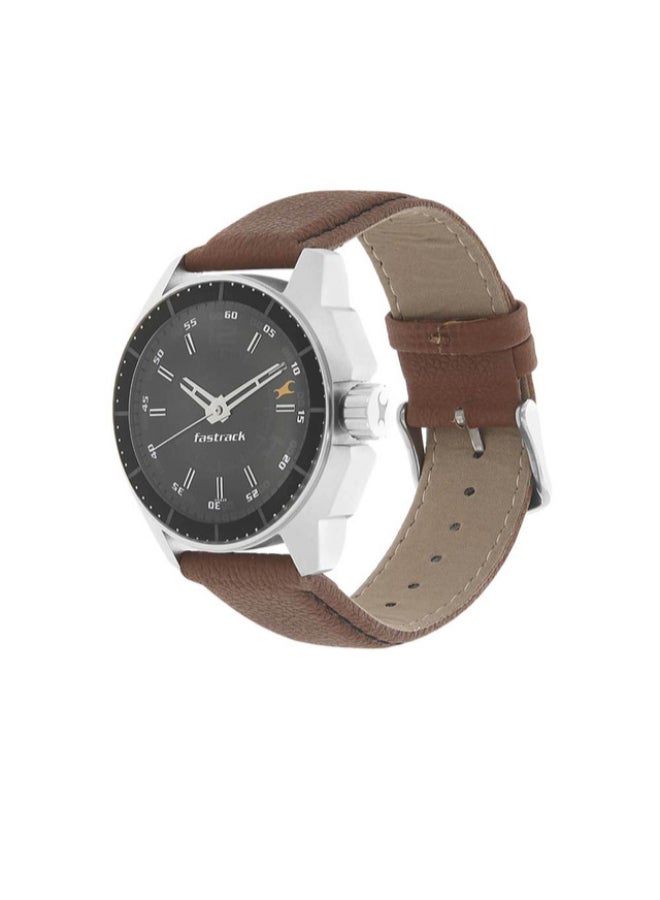 fastrack Men Leather Analog Watch 3089SL05 - Image 2