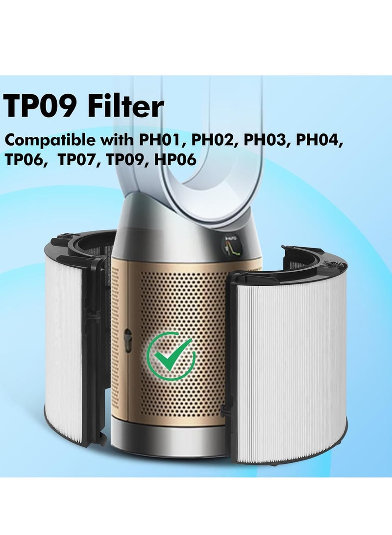 Y&D Third-party Replaceable Air Purifier Cartridge Filter Replacement Inner Core Filter Activated Carbon Clean Air Dust Removal HEPA-Grade Odor Elimination High Efficiency Dust Pollen Pet Dander Removal Fit for Dyson TP06 and 09 HP06 and 09 PH02 and 04 Model Changable Filter Suitable for Home Bedroom Office - Image 2