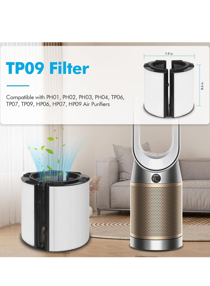 Y&D Third-party Replaceable Air Purifier Cartridge Filter Replacement Inner Core Filter Activated Carbon Clean Air Dust Removal HEPA-Grade Odor Elimination High Efficiency Dust Pollen Pet Dander Removal Fit for Dyson TP06 and 09 HP06 and 09 PH02 and 04 Model Changable Filter Suitable for Home Bedroom Office - Image 5
