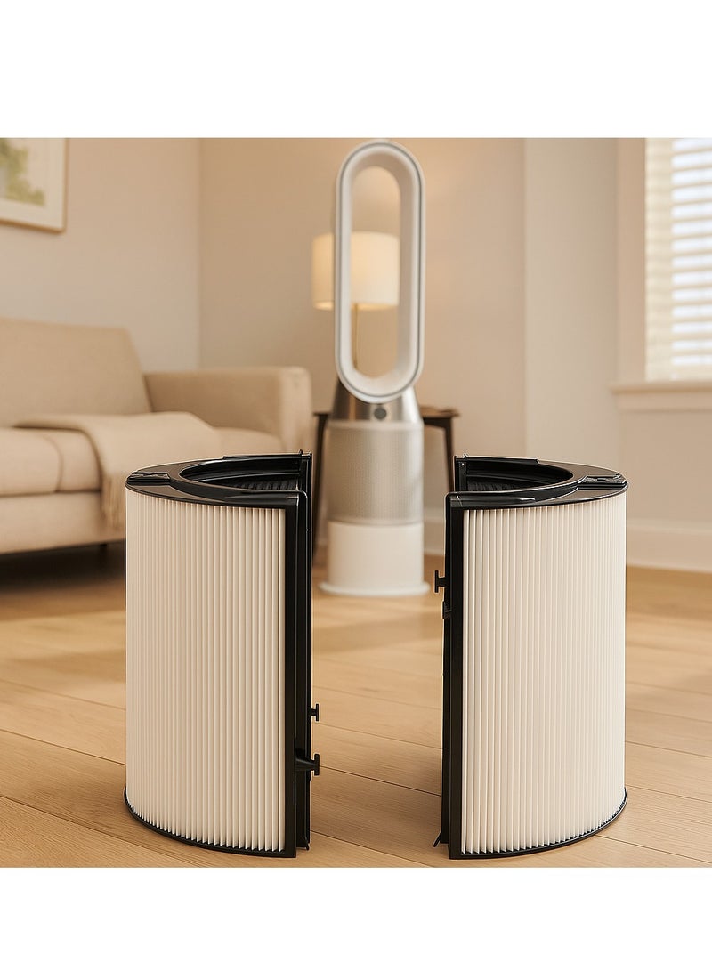 Y&D Third-party Replaceable Air Purifier Cartridge Filter Replacement Inner Core Filter Activated Carbon Clean Air Dust Removal HEPA-Grade Odor Elimination High Efficiency Dust Pollen Pet Dander Removal Fit for Dyson TP06 and 09 HP06 and 09 PH02 and 04 Model Changable Filter Suitable for Home Bedroom Office - Image 1