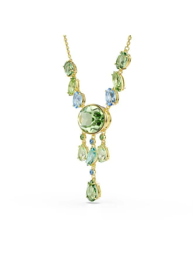 Swarovski  Gema Black & Green Gold Tone Plated Y Necklace for Women | Best Price UAE