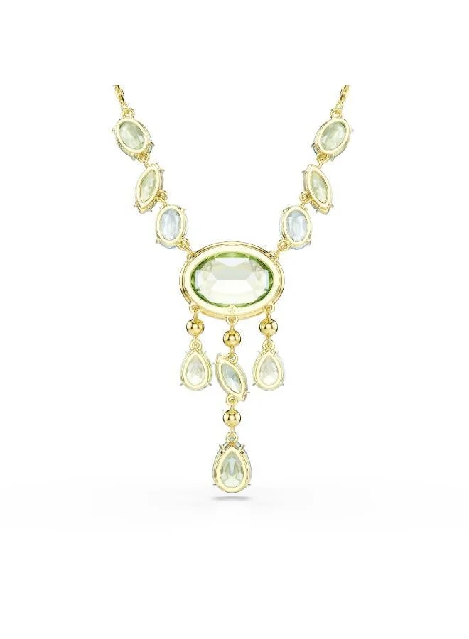 Swarovski  Gema Black & Green Gold Tone Plated Y Necklace for Women | Best Price UAE