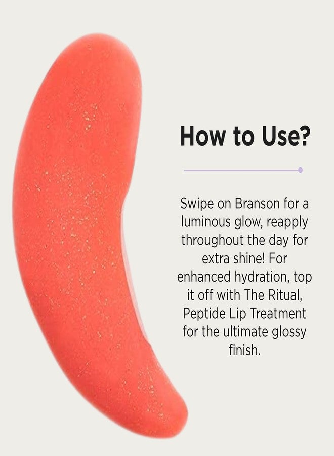 Cote Shop Côte Beauty The Necessity Peptide Lip Shine in Branson - Plumping Coral Lip Gloss with Hyaluronic Acid, Shea Butter & Jojoba Oil - Non-Sticky, Long-Lasting Hydrating Formula - Image 4