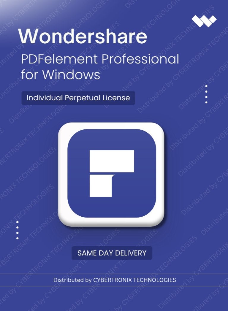 Wondershare PDFelement Professional for Windows Individual | Lifetime | Digital License | Same Day Delivery