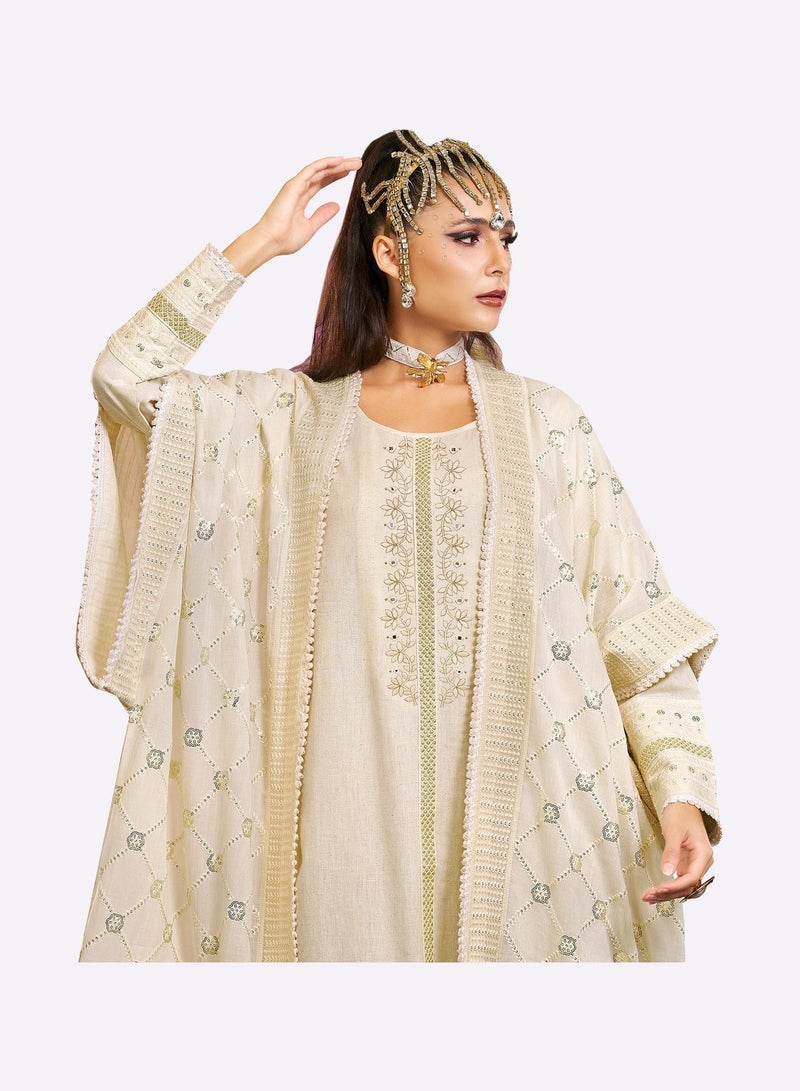Sara Arabia سارة العربية 2 قطعة جلابية ماكسي ريترو - Image 4