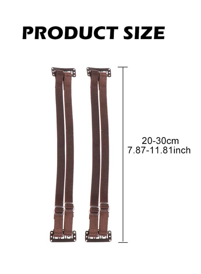 2 PCS Invisible Face Lift Bands with Clips – Adjustable Slimming & Firming Hairpins for Women (Brown, 7.87-11.81 inches) - Image 2