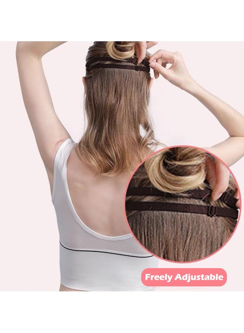 2 PCS Invisible Face Lift Bands with Clips – Adjustable Slimming & Firming Hairpins for Women (Brown, 7.87-11.81 inches) - Image 5