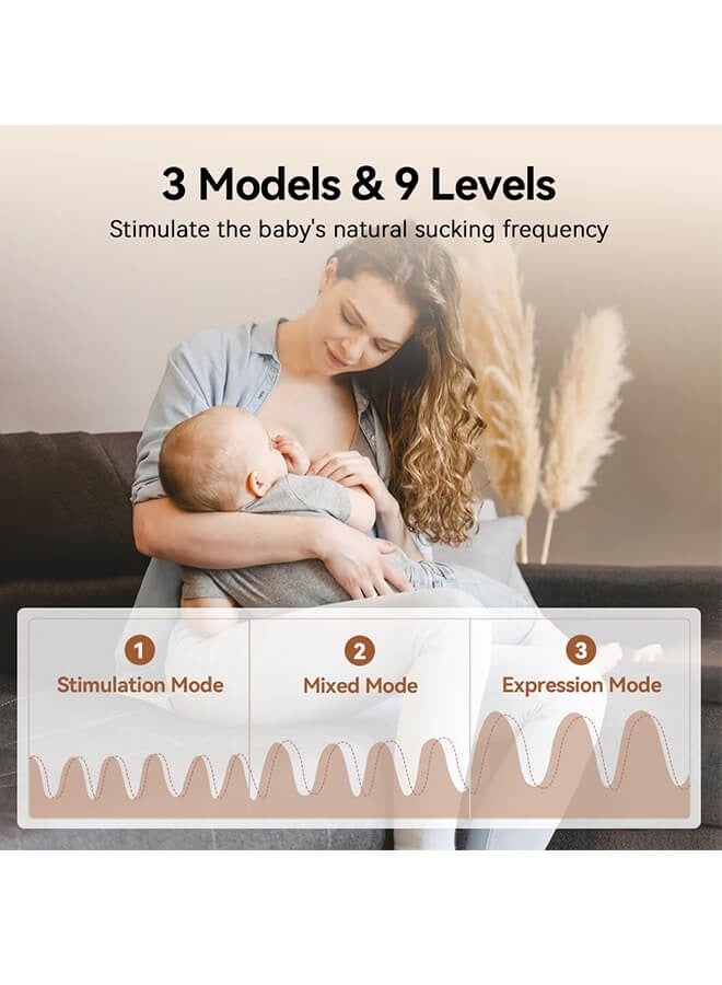 هيبوبي شافطة حليب الأم الكهربائية القابلة للارتداء بدون استخدام اليدين - Image 2