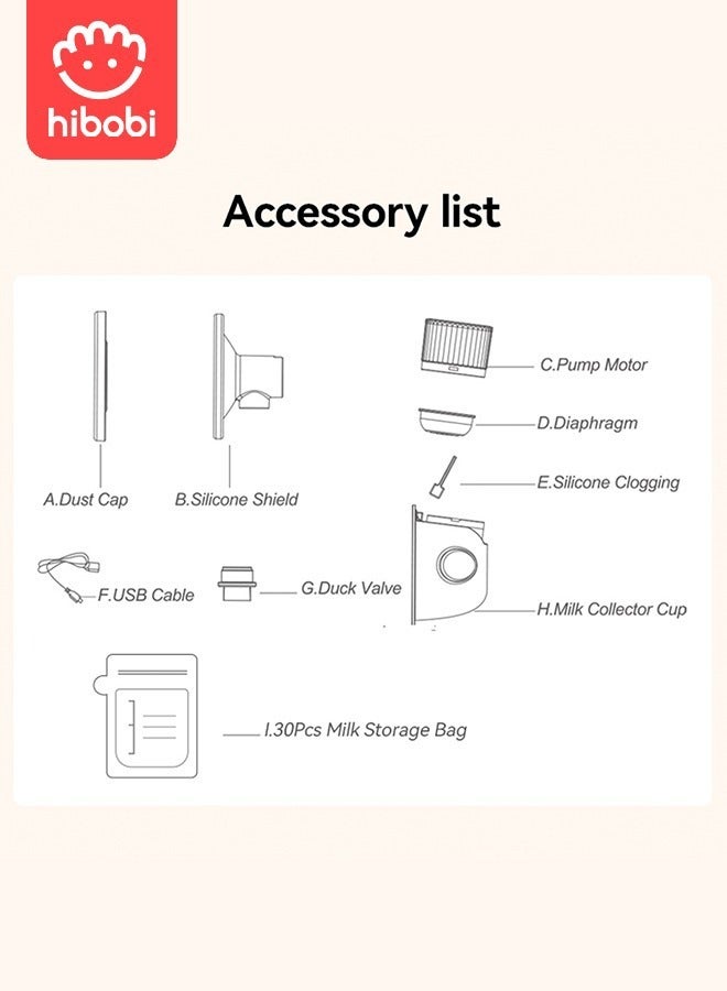 هيبوبي شافطة حليب الأم الكهربائية القابلة للارتداء بدون استخدام اليدين - Image 4