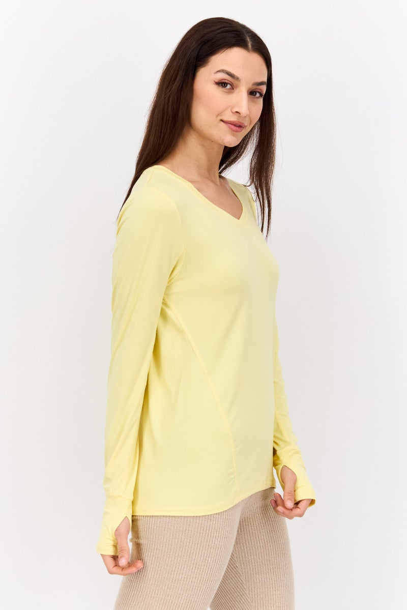 Jones New York Women Sportswear Fit Training Top, Yellow - Image 2