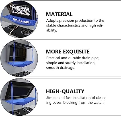 HEBEZON HEBEZON Chimney Cleaning Cover Range Hood Cleaner Cover Protective Sheet for Top Dust Water Bag Protection for Kitchen Oil Washing Cover Multicolor Pack of 1  - Image 3