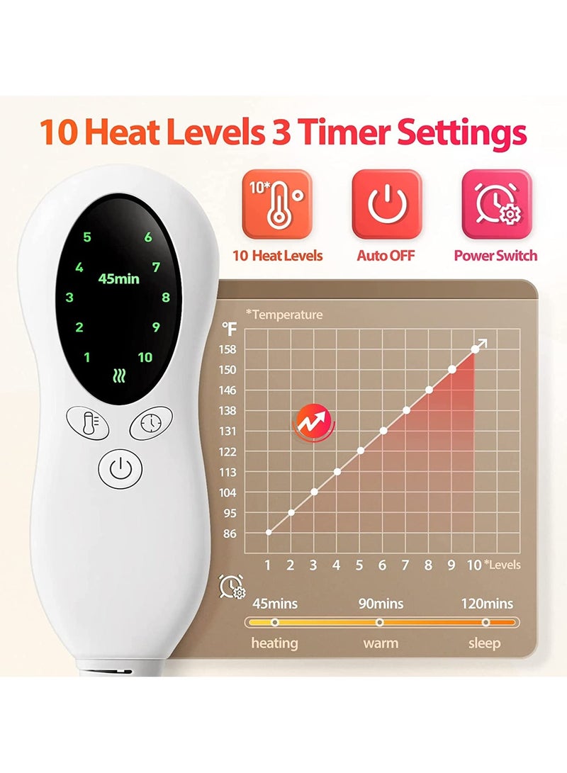 Heating Pad,Electric Heat Pad for Neck and Shoulders, Large Fast Heat Pad with 10 Heat Settings, 3 Timer Options, Auto Shut Off, Machine Washable 16" x 24" - Image 5