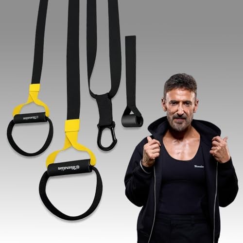 Wearslim Professional All in one Suspension Trainer, Full Body Weight Resistance System Lightweight & Portable Build Muscle, Burn Fat, Improve Cardio - (Yellow) - Image 1