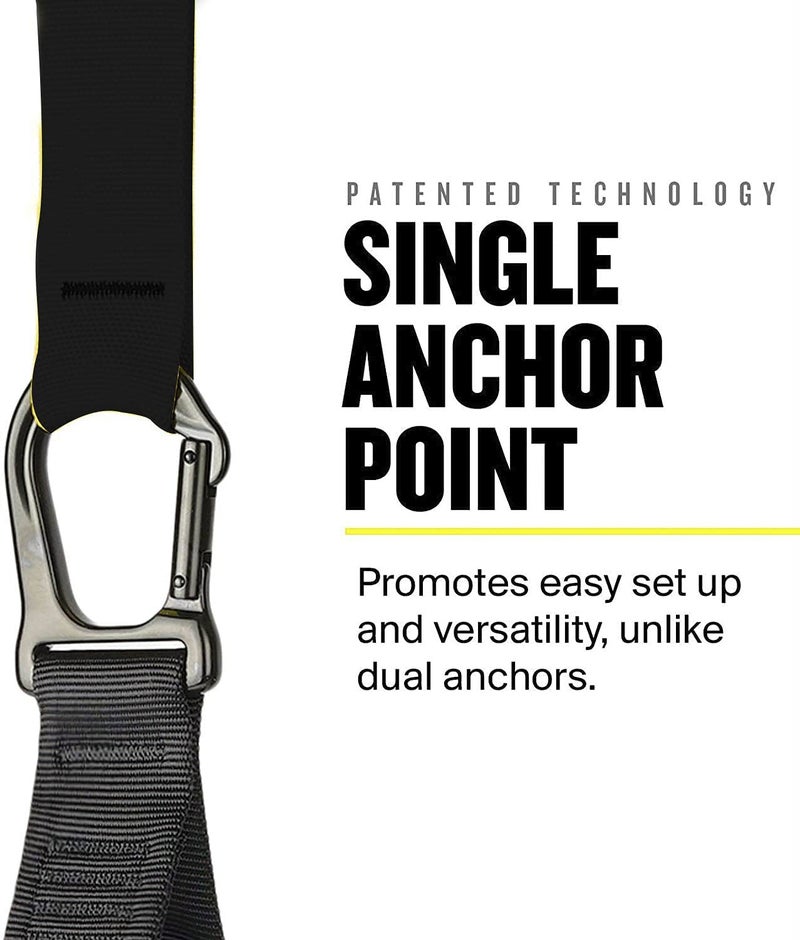 Wearslim Professional All in one Suspension Trainer, Full Body Weight Resistance System Lightweight & Portable Build Muscle, Burn Fat, Improve Cardio - (Yellow) - Image 4