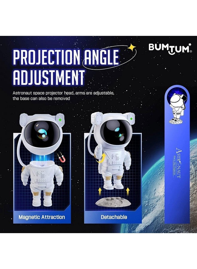BUMTUM Astronaut Galaxy Star Projector with Remote Control| 360° Adjustable Light Projector Timer Kids Astronaut Nebula Night for Kids, Gifts, Gaming Room & Party - Image 3