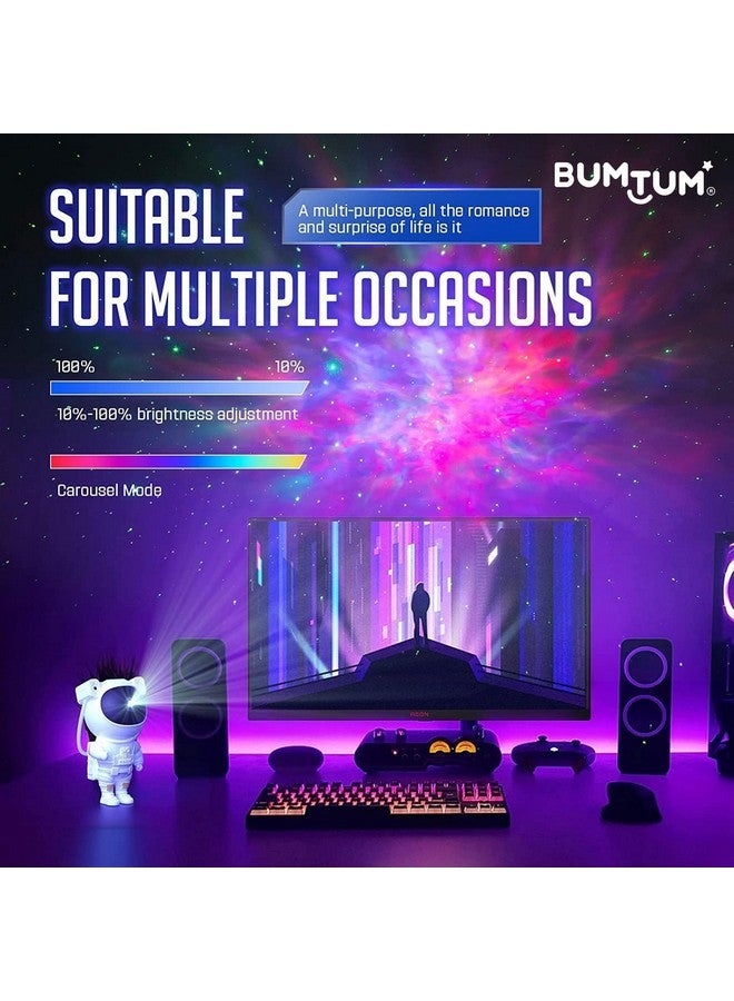BUMTUM Astronaut Galaxy Star Projector with Remote Control| 360° Adjustable Light Projector Timer Kids Astronaut Nebula Night for Kids, Gifts, Gaming Room & Party - Image 4
