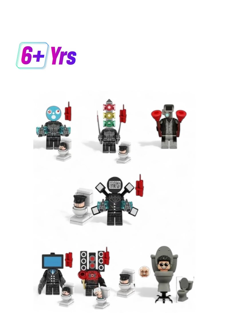 Famous Speaker Character Set, in the Shape of a Speaker and Chair, Figures with Speaker and TV, Kids' Blocks, Building Sets, for Boys, Bricks, Games, for Children, for Girls, Toy, Characters, Building Toy, Constructions - Image 1